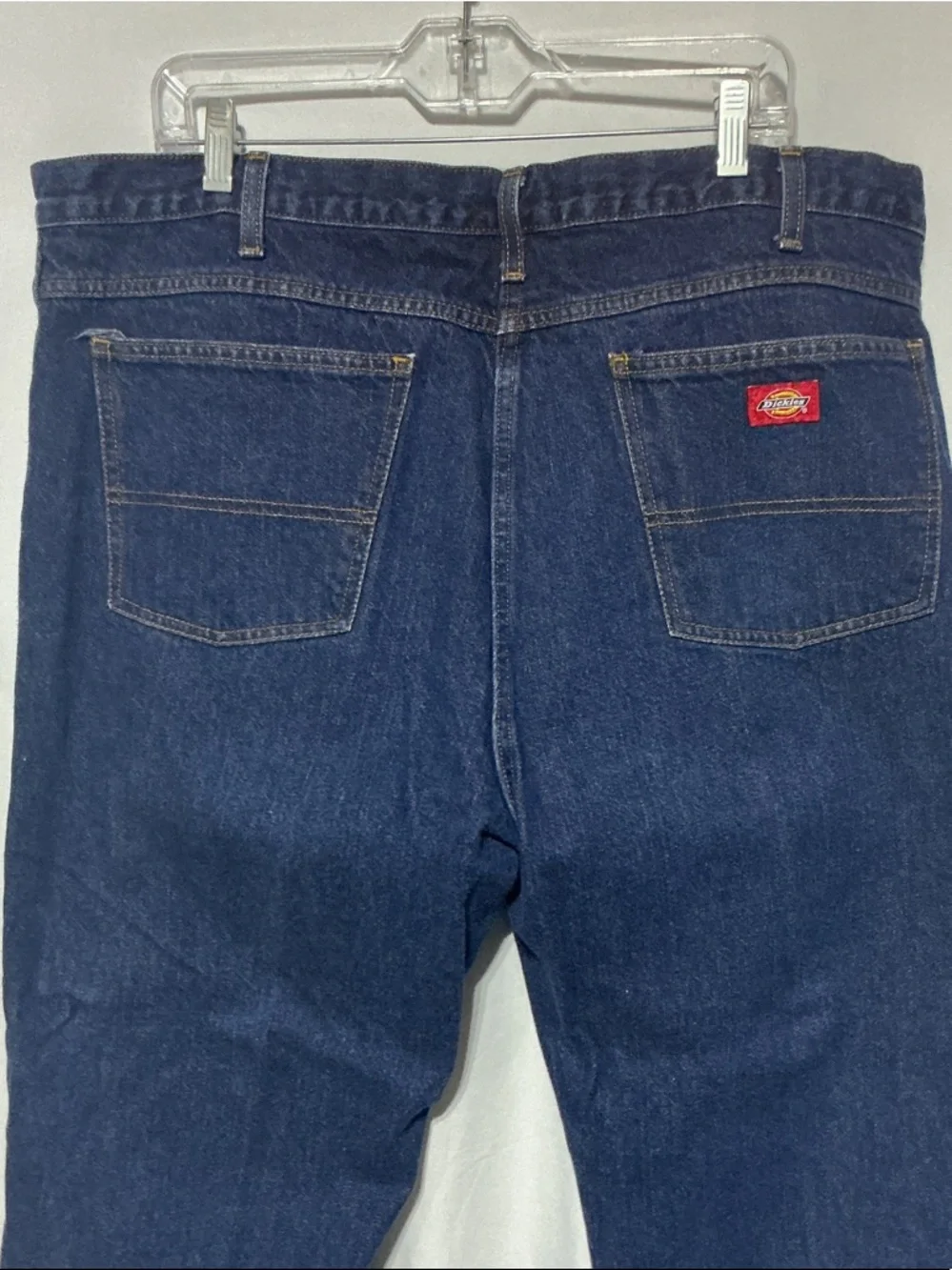 Dickies Mens Red Logo Patch Regular Fit Jeans Sz 44X30